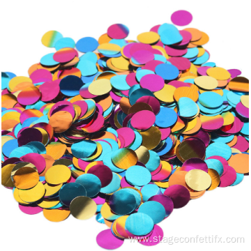 Sparkling Reveal pink /blue round metallic tissue